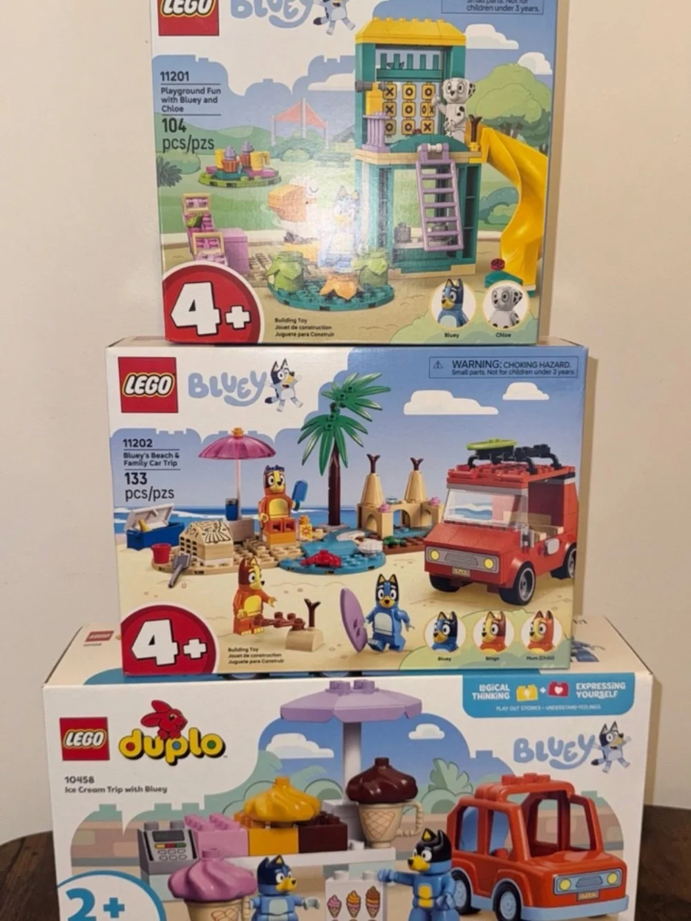 Lego Bluey Playset Bundle in Red, Yellow, Blue, Purple, Pink